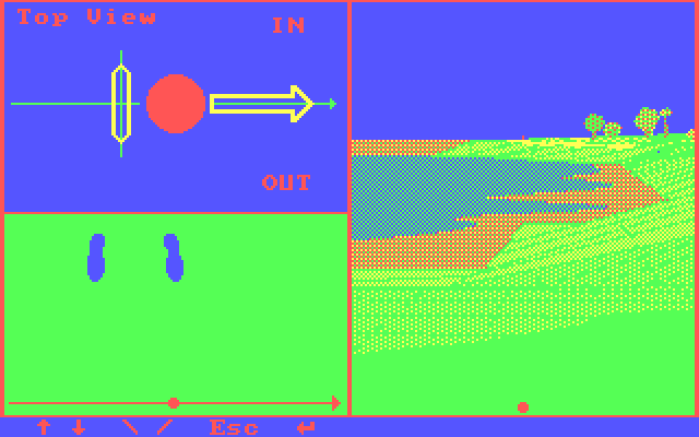 Championship Golf: The Great Courses of the World - Volume One: Pebble Beach IBM PC/Compatibles Screenshot: One of the options screens for hitting the ball.