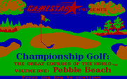 Championship Golf: The Great Courses of the World - Volume One: Pebble Beach for IBM PC/Compatibles - Title screen.