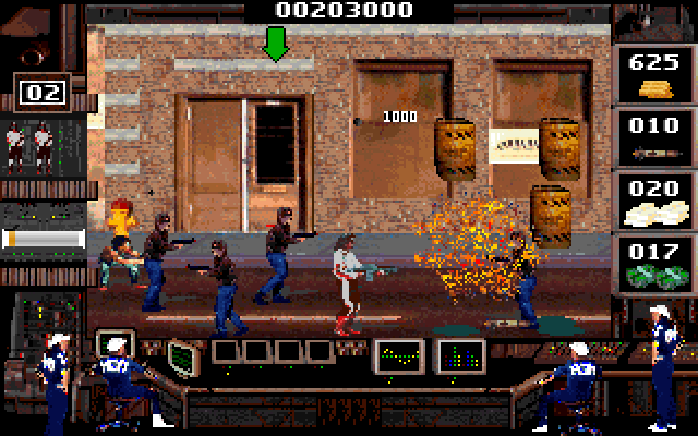 Crime Wave IBM PC/Compatibles Screenshot: Exploded some barrels...