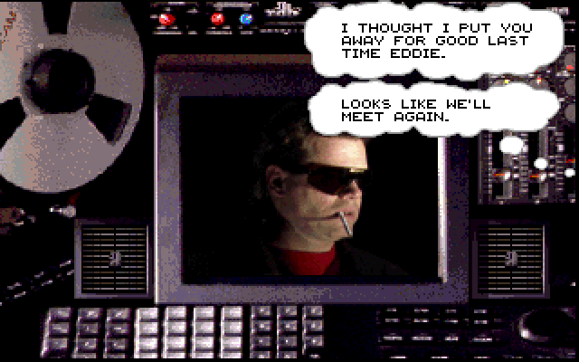 Crime Wave IBM PC/Compatibles Screenshot: Character introduction continued...