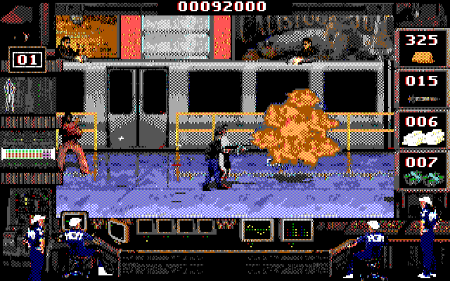 Crime Wave IBM PC/Compatibles Screenshot: Ninja eliminated!
