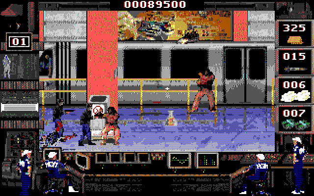 Crime Wave IBM PC/Compatibles Screenshot: Ninjas begin attacking...