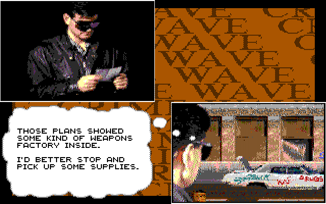 Crime Wave IBM PC/Compatibles Screenshot: Time to get some supplies...