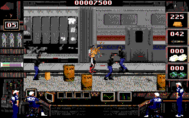 Crime Wave IBM PC/Compatibles Screenshot: Ouch, I've been hit!