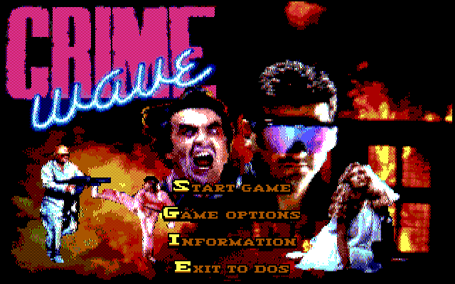 Crime Wave IBM PC/Compatibles Screenshot: The main menu.