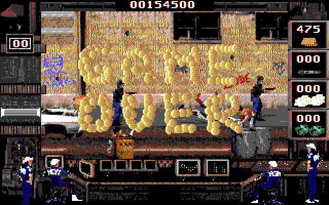 Crime Wave IBM PC/Compatibles Screenshot: Game over.