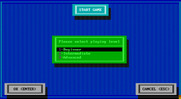 Crime Wave for IBM PC/Compatibles - Select a skill level when starting the game.
