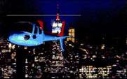 Crime Wave for IBM PC/Compatibles - A helicopter flies over the city...