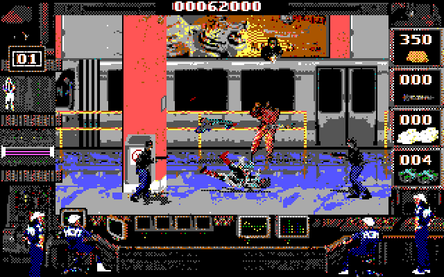 Crime Wave IBM PC/Compatibles Screenshot: Ouch, I've been knocked down!
