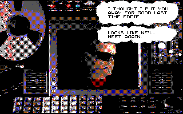 Crime Wave IBM PC/Compatibles Screenshot: Introducing Eddie...