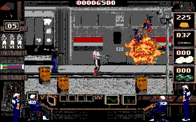 Crime Wave IBM PC/Compatibles Screenshot: Enemies are numerous and often attack at once...