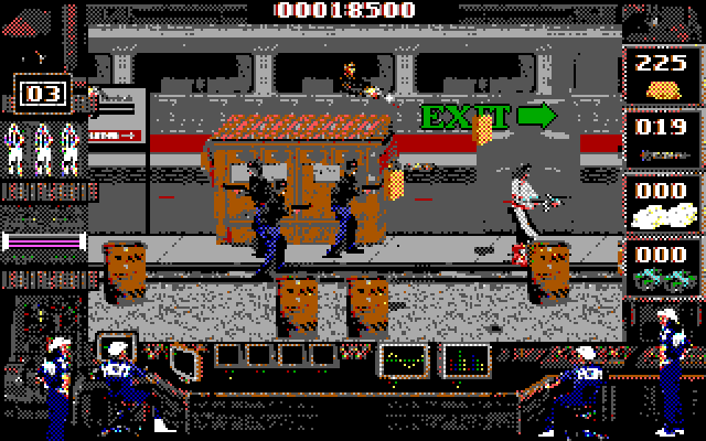 Crime Wave IBM PC/Compatibles Screenshot: Here's the exit for the first level...