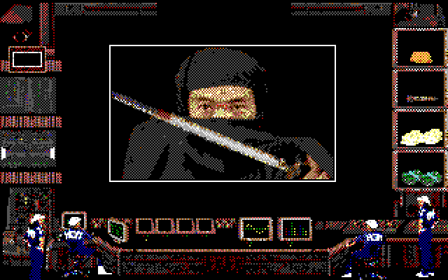 Crime Wave IBM PC/Compatibles Screenshot: Looks like it's time to deal with ninjas!