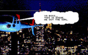 Crime Wave for IBM PC/Compatibles - A helicopter flies over the city...