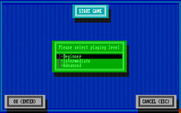 Crime Wave for IBM PC/Compatibles - Select the desired skill level.