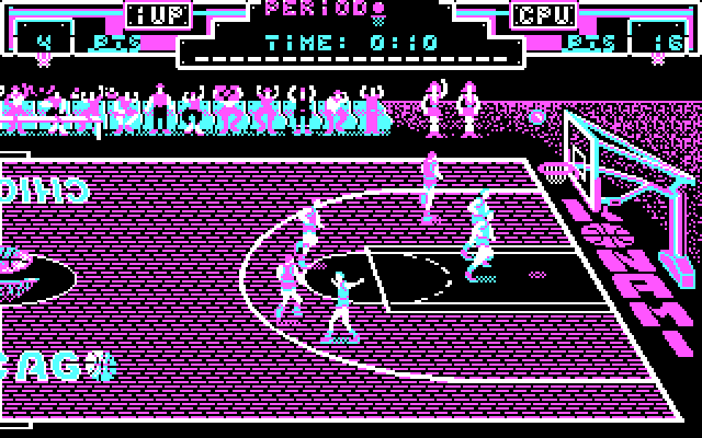 Double Dribble IBM PC/Compatibles Screenshot: Looks like this shot will be good...I think!