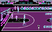 Double Dribble for IBM PC/Compatibles - Attempting a 3 point shot...will it go in?