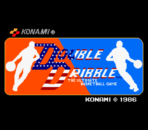 Double Dribble Arcade Screenshot: Title screen.