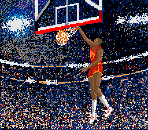 Double Dribble Arcade Screenshot: Slam dunk!