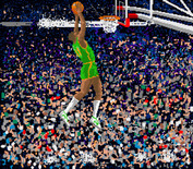 Double Dribble for Arcade - One of the attempted slam dunk animations...