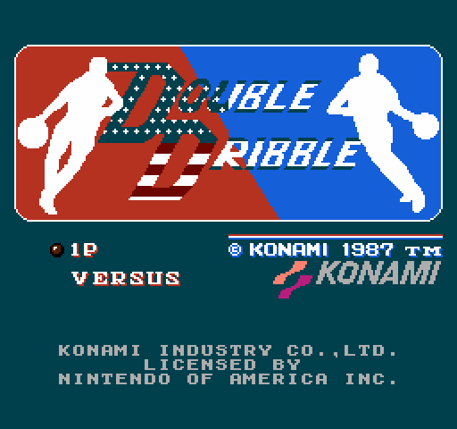 Double Dribble NES / Famicom Screenshot: Title screen.