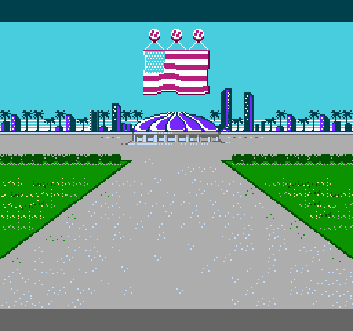 Double Dribble NES / Famicom Screenshot: The national anthems play...