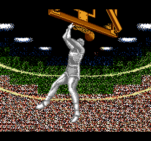 Double Dribble NES / Famicom Screenshot: Slam dunk again!
