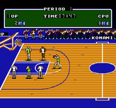 Double Dribble for NES / Famicom - Attempting the penalty shot.