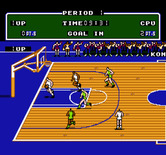 Double Dribble for NES / Famicom - Computer player scores!