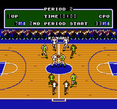 Double Dribble for NES / Famicom - Second period start.