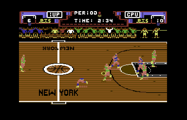 Double Dribble Commodore 64 Screenshot: The game continues...