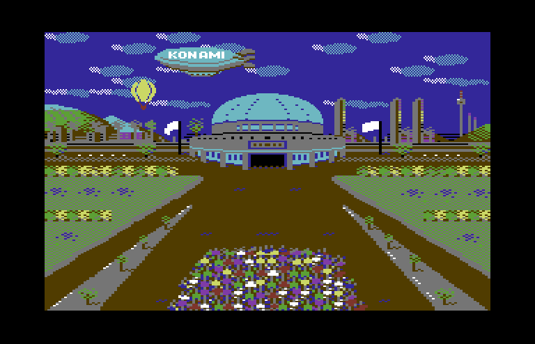 Double Dribble Commodore 64 Screenshot: Game start.