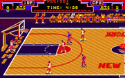 Double Dribble for Amiga - Human player throws the ball back into bounds...