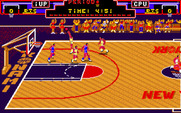 Double Dribble for Amiga - Computer player attempts a shot...