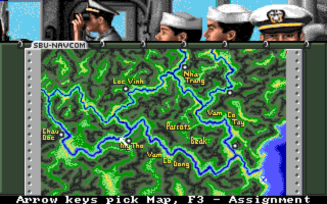 Gunboat Amiga Screenshot: Map view.