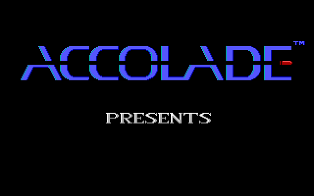 Gunboat Amiga Screenshot: Accolade logo.
