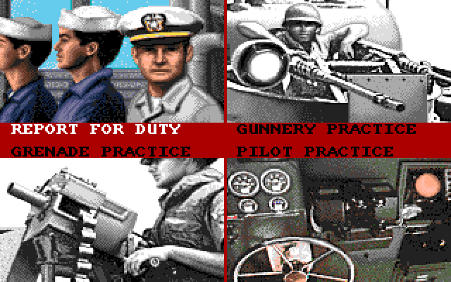 Gunboat Amiga Screenshot: Main menu.