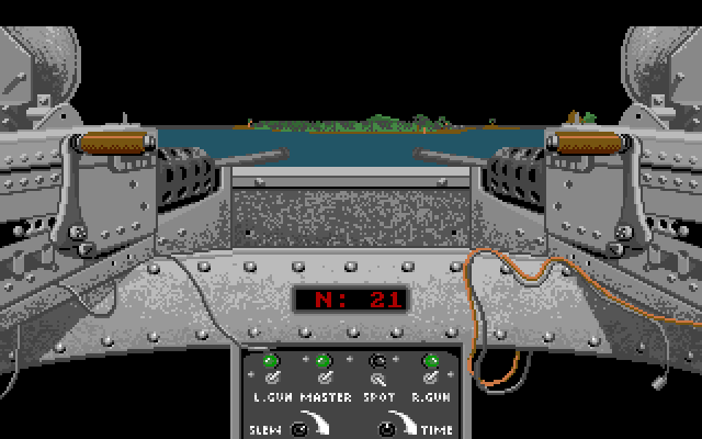 Gunboat Amiga Screenshot: Gunnery practice.