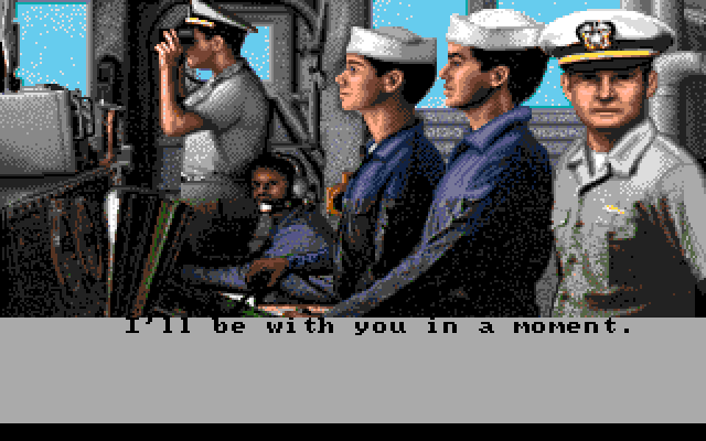Gunboat Amiga Screenshot: I'll be with you in a moment...