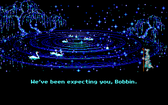 Loom IBM PC/Compatibles Screenshot: We've been expecting you!