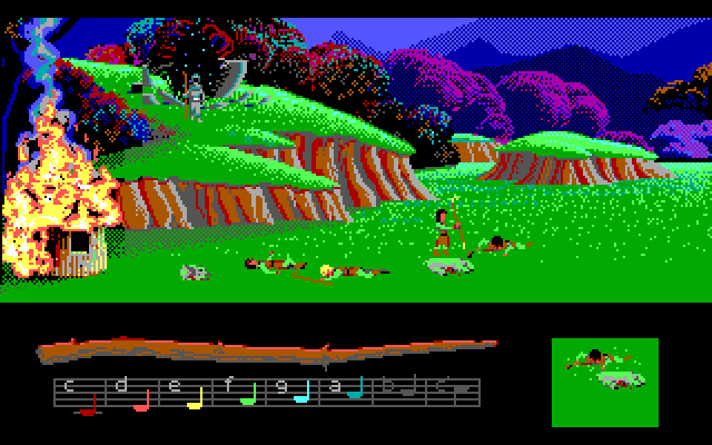 Loom IBM PC/Compatibles Screenshot: A lot of damage has been done...