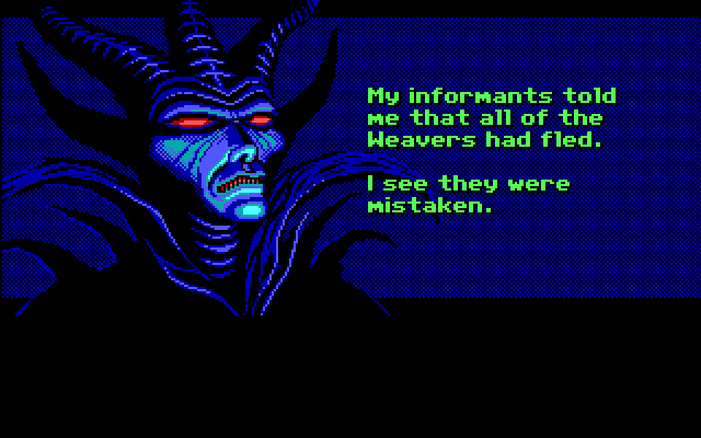 Loom IBM PC/Compatibles Screenshot: Confronting Chaos!