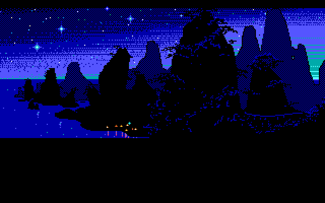 Loom IBM PC/Compatibles Screenshot: The game begins on this island...