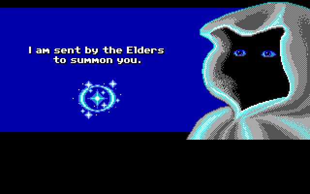 Loom IBM PC/Compatibles Screenshot: I have been summoned!