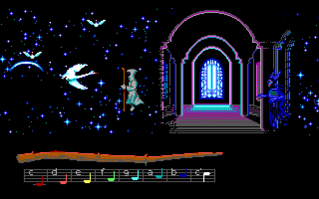 Loom IBM PC/Compatibles Screenshot: Time to leave...