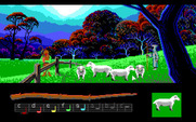 Loom for IBM PC/Compatibles - Some sheep...and a guy sleeping!
