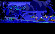 Loom for IBM PC/Compatibles - Entering the town...