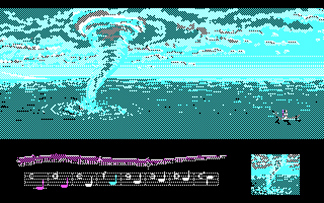 Loom IBM PC/Compatibles Screenshot: Listen to that twisty wind!