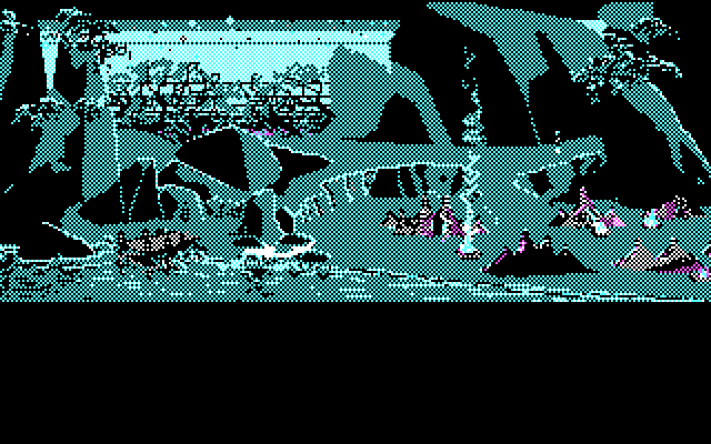 Loom IBM PC/Compatibles Screenshot: A view of the island...