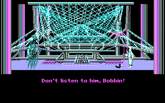 Loom IBM PC/Compatibles Screenshot: I now need to destroy the loom...